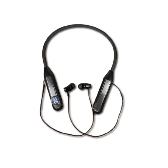 Nyakpántos Bluetooth fülhallgató digitális kijelzővel