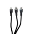 Univerzális töltőkábel – Micro USB / USB-C / Lightning – 1.2 m
